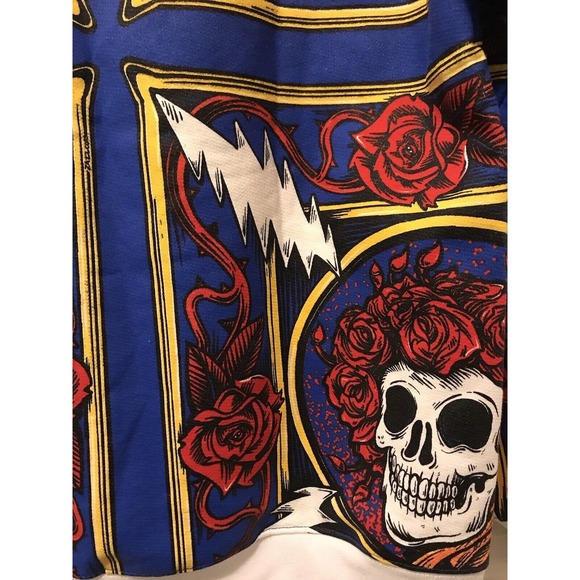 Chinatown Market x The Grateful Dead Border Bandana Hoodie, Skulls Men's Medium - Picture 16 of 16